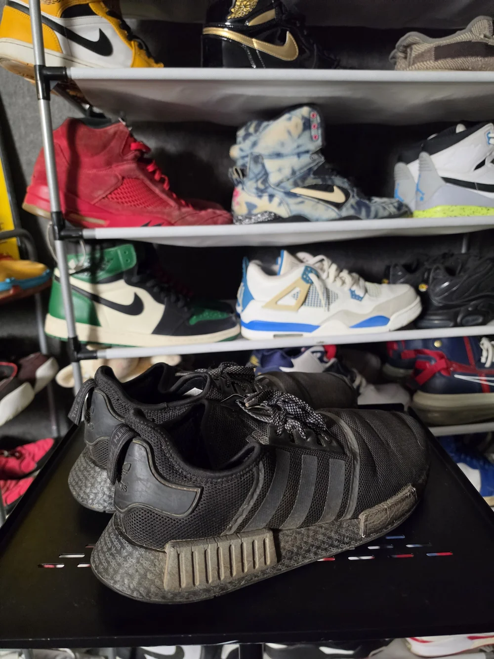 🔥 Adidas NMD R1 Triple Black Sneakers Men Size 12
